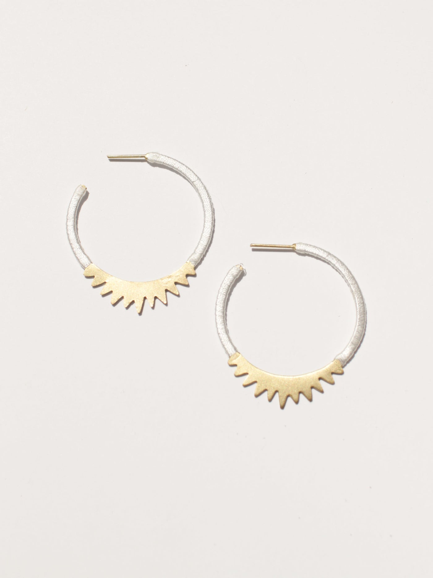 Spiked Brass Hoops