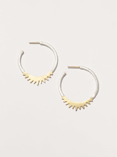 Spiked Brass Hoops