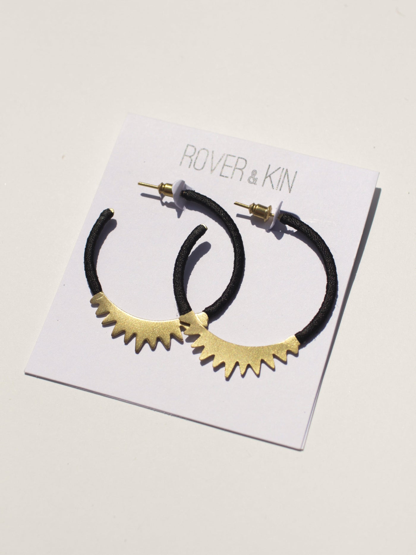 Spiked Brass Hoops