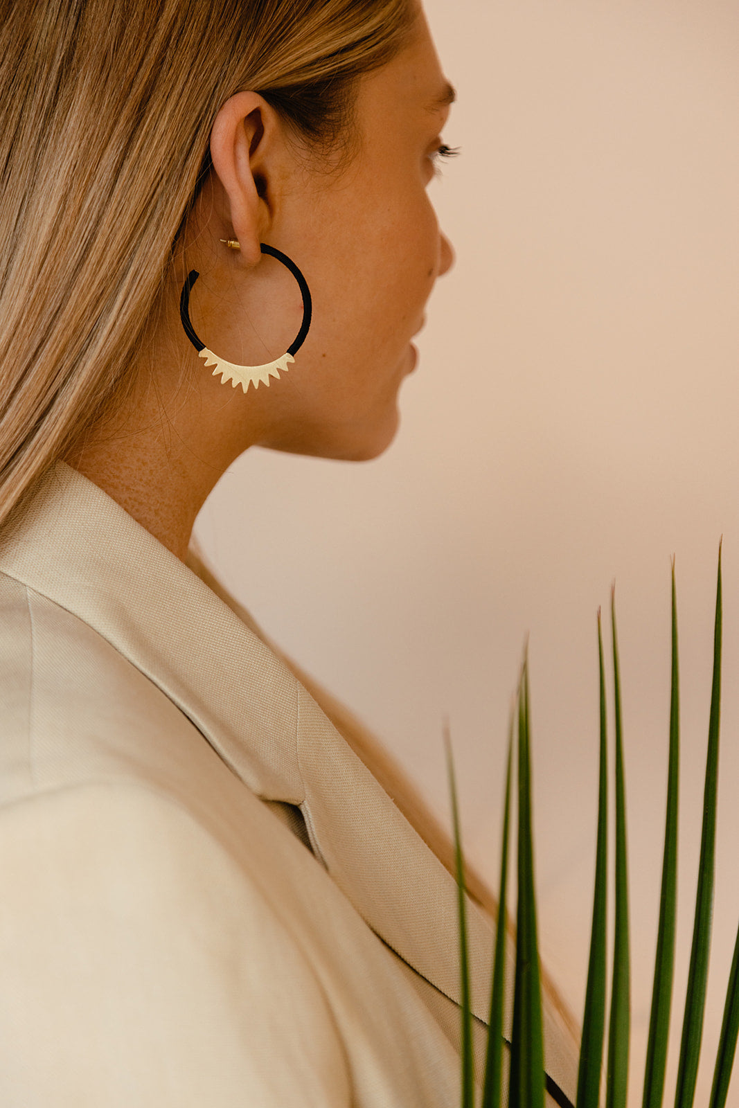 Spiked Brass Hoops