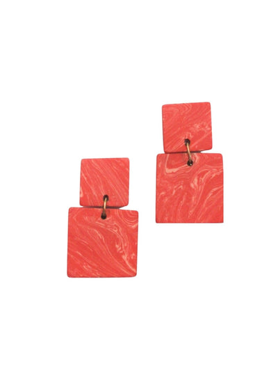Square Marble Earrings