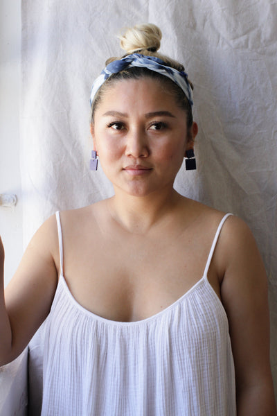 Square Marble Earrings