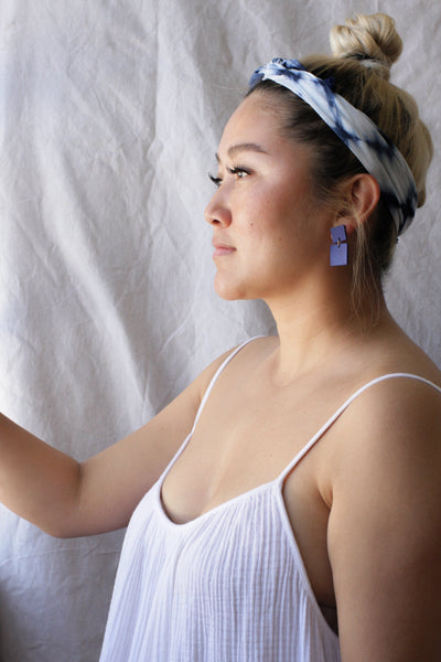 Square Marble Earrings