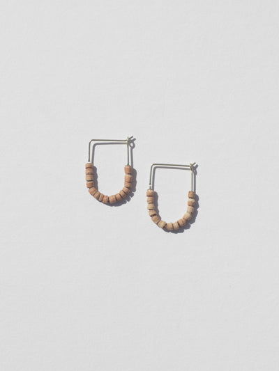 Teak Beaded Drape Earrings