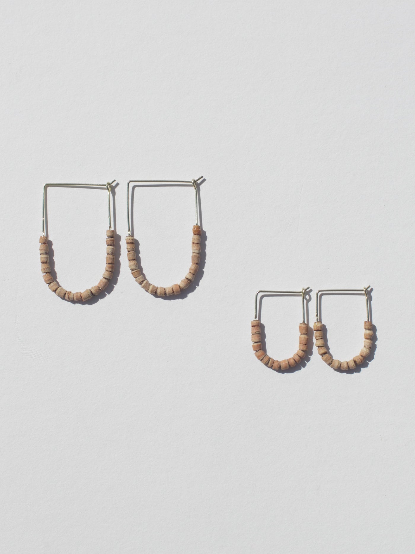 Teak Beaded Drape Earrings