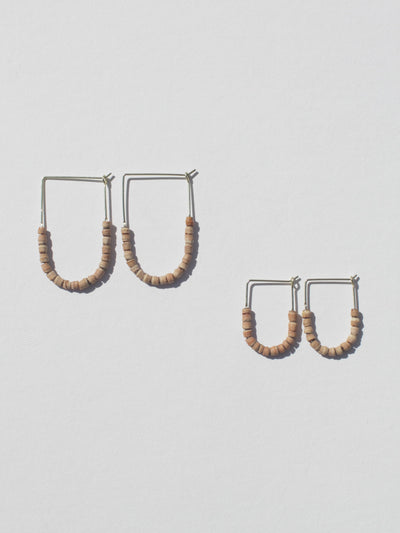 Teak Beaded Drape Earrings