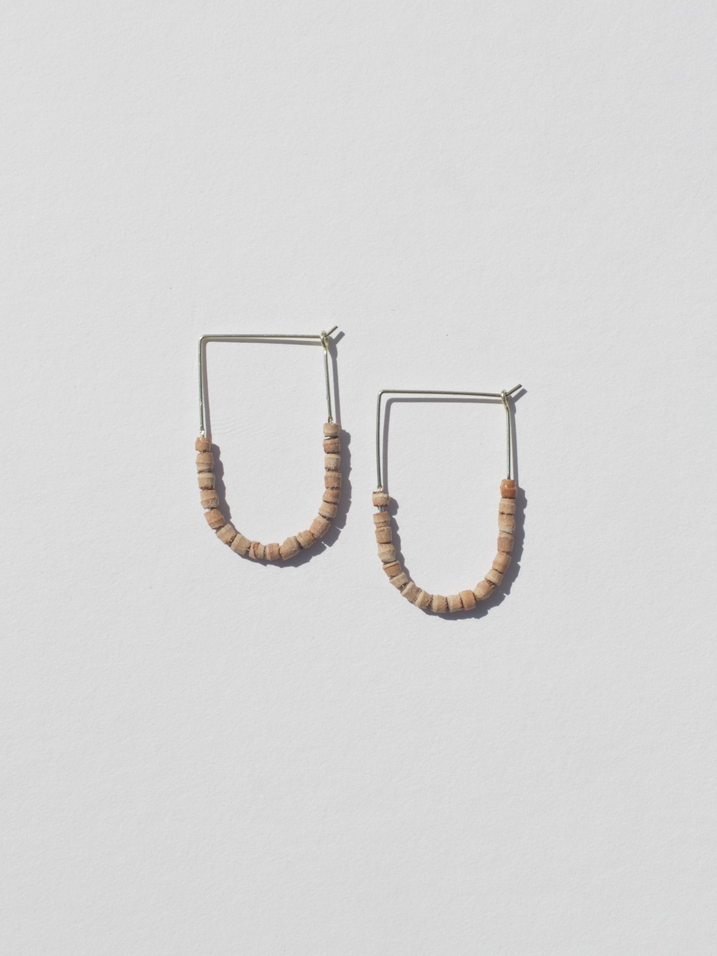 Teak Beaded Drape Earrings