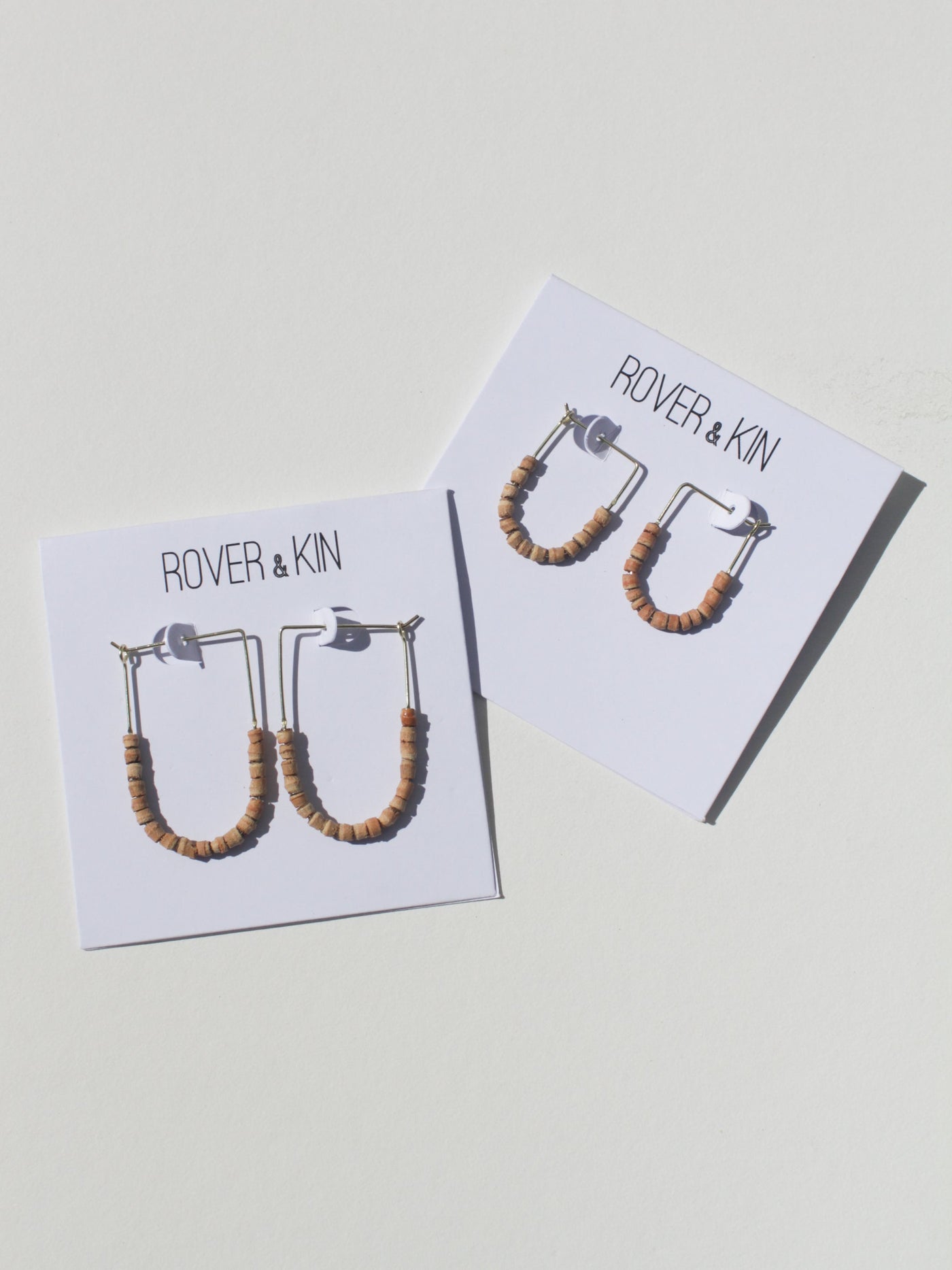 Teak Beaded Drape Earrings
