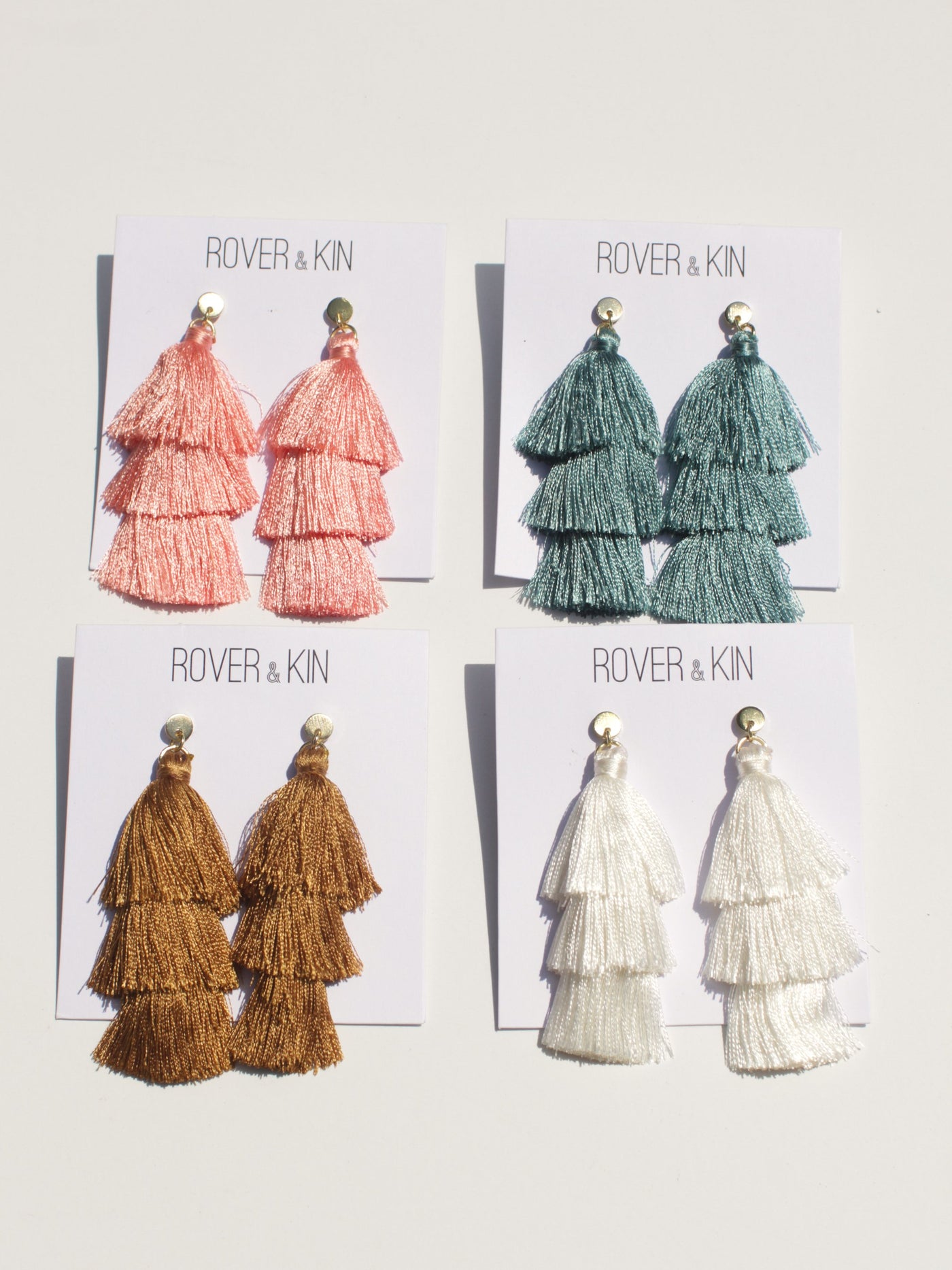 Tiered Tassel Earrings - Four Colors