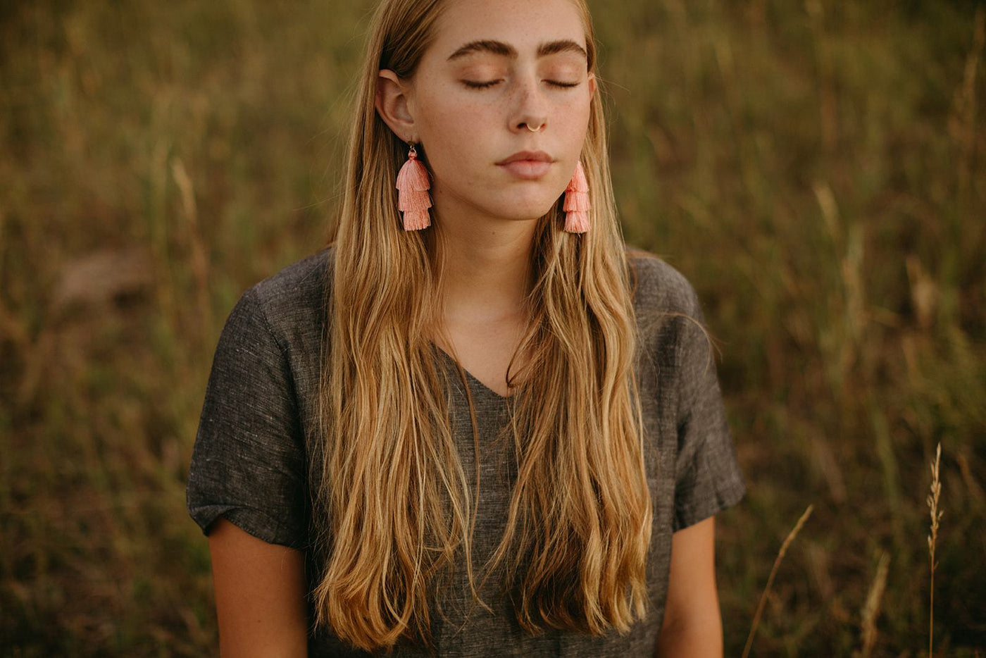 Tiered Tassel Earrings - Four Colors