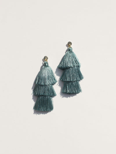 Tiered Tassel Earrings - Four Colors