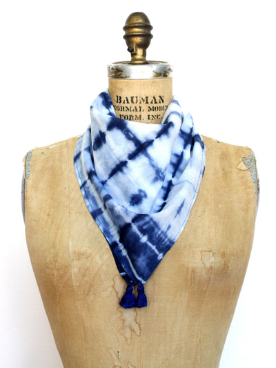 White Shibori Bandana