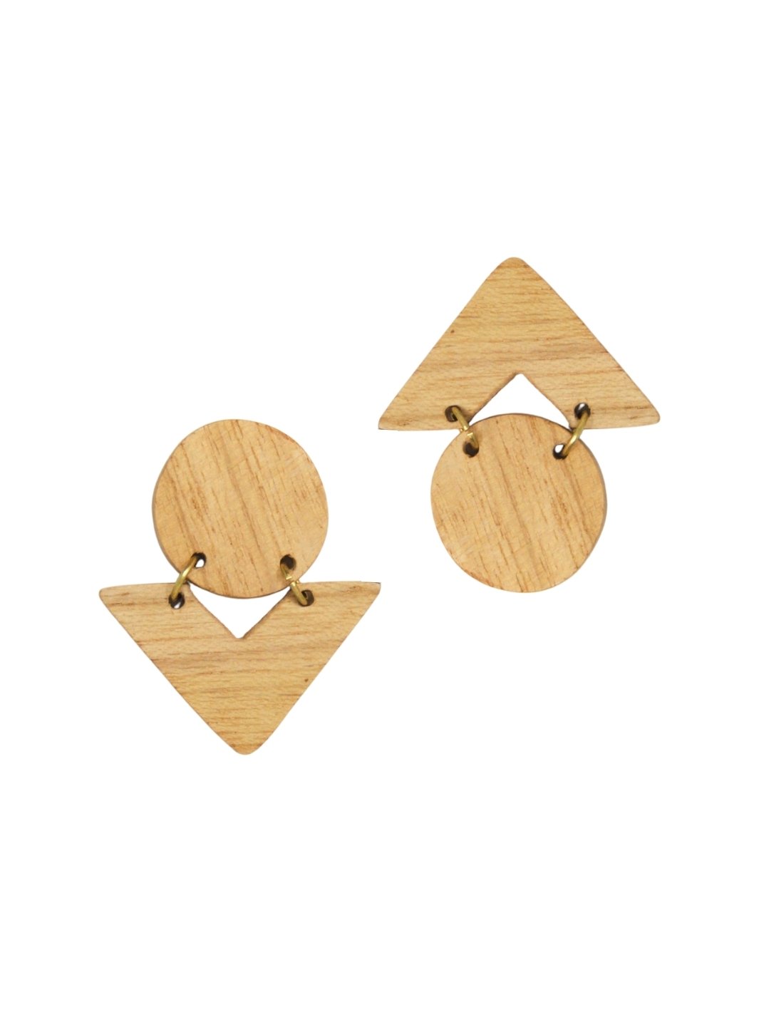 wood reverse earrings