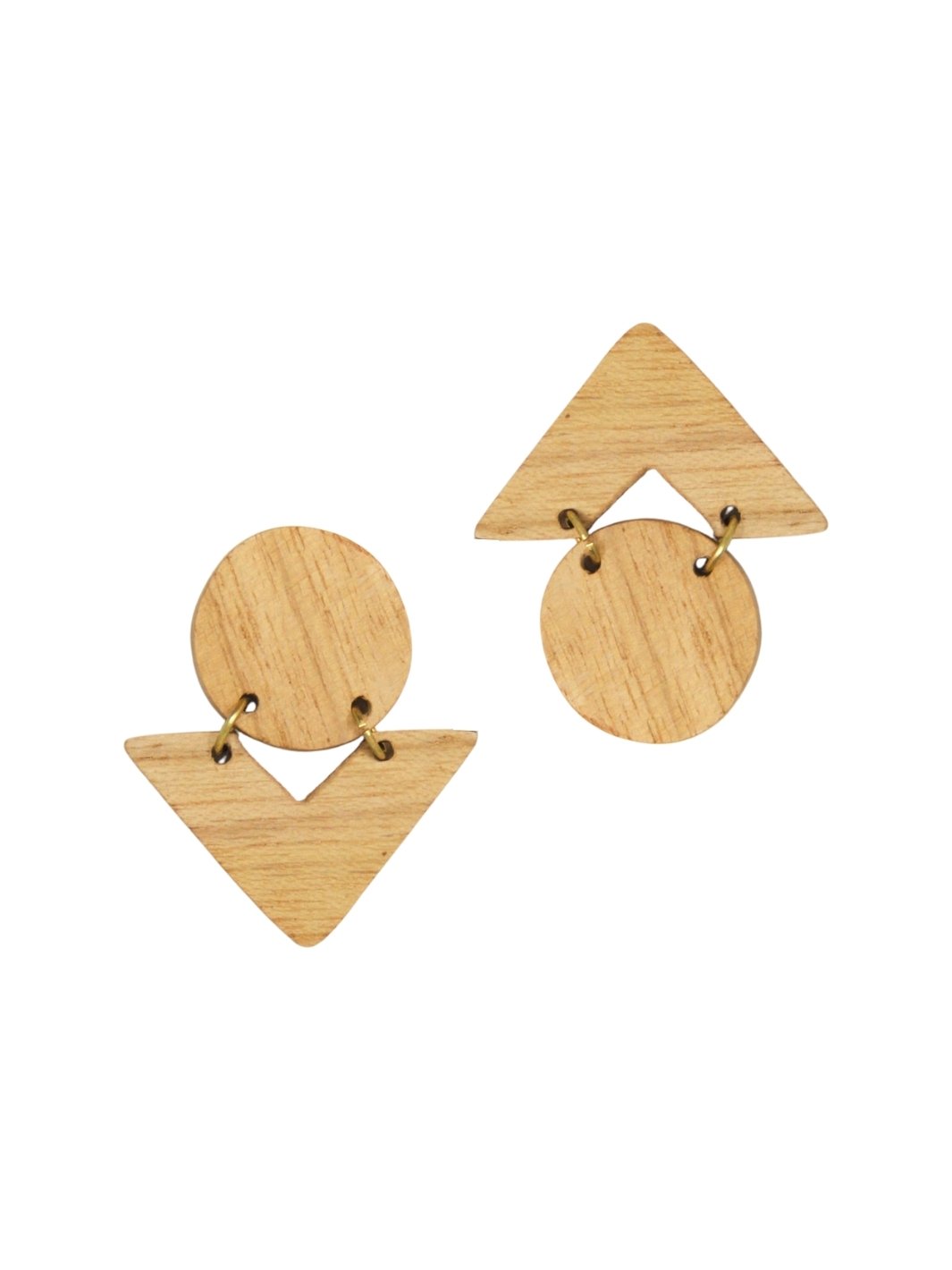 wood reverse earrings