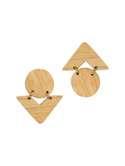 wood reverse earrings