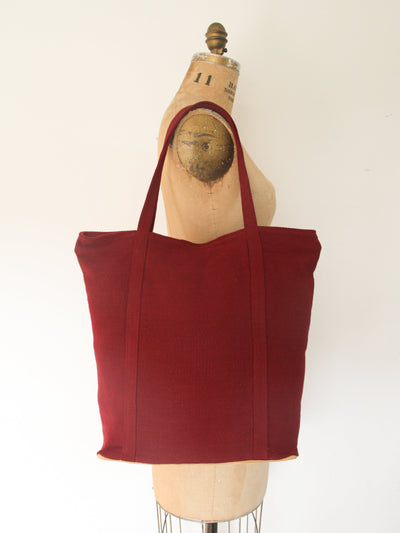 Cotton Zipped Beach Tote