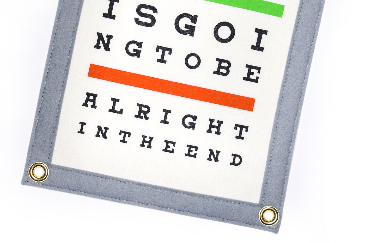 Alright In The End - Eye Chart Camp Flag