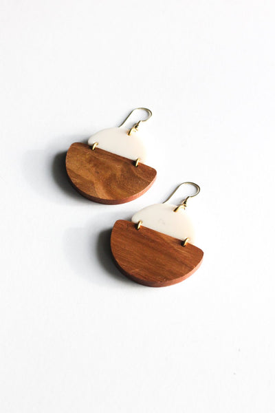 Mod Wood Earrings Earrings Rover & Kin 