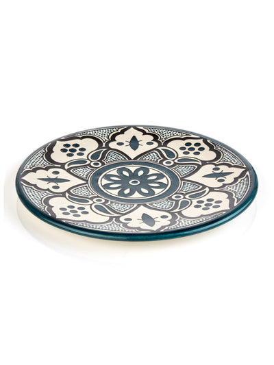 Teal Jasmine Ceramic Cheese Platter